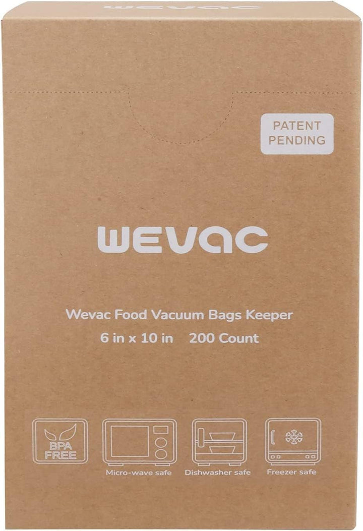 Wevac Vakumierergerät Beutel 15x25cm / 200 Beutel Vakuumierbeutel für Lebensmittel, geeignet, Profi-