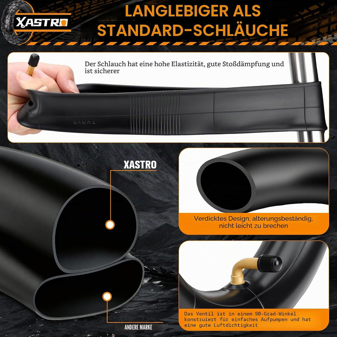 Xastro 2PCS 10 Zoll E Scooter Reifen 255x80 Reifen und Schlauch 80/65-6 E Scooter Reifen 255x80 Offr