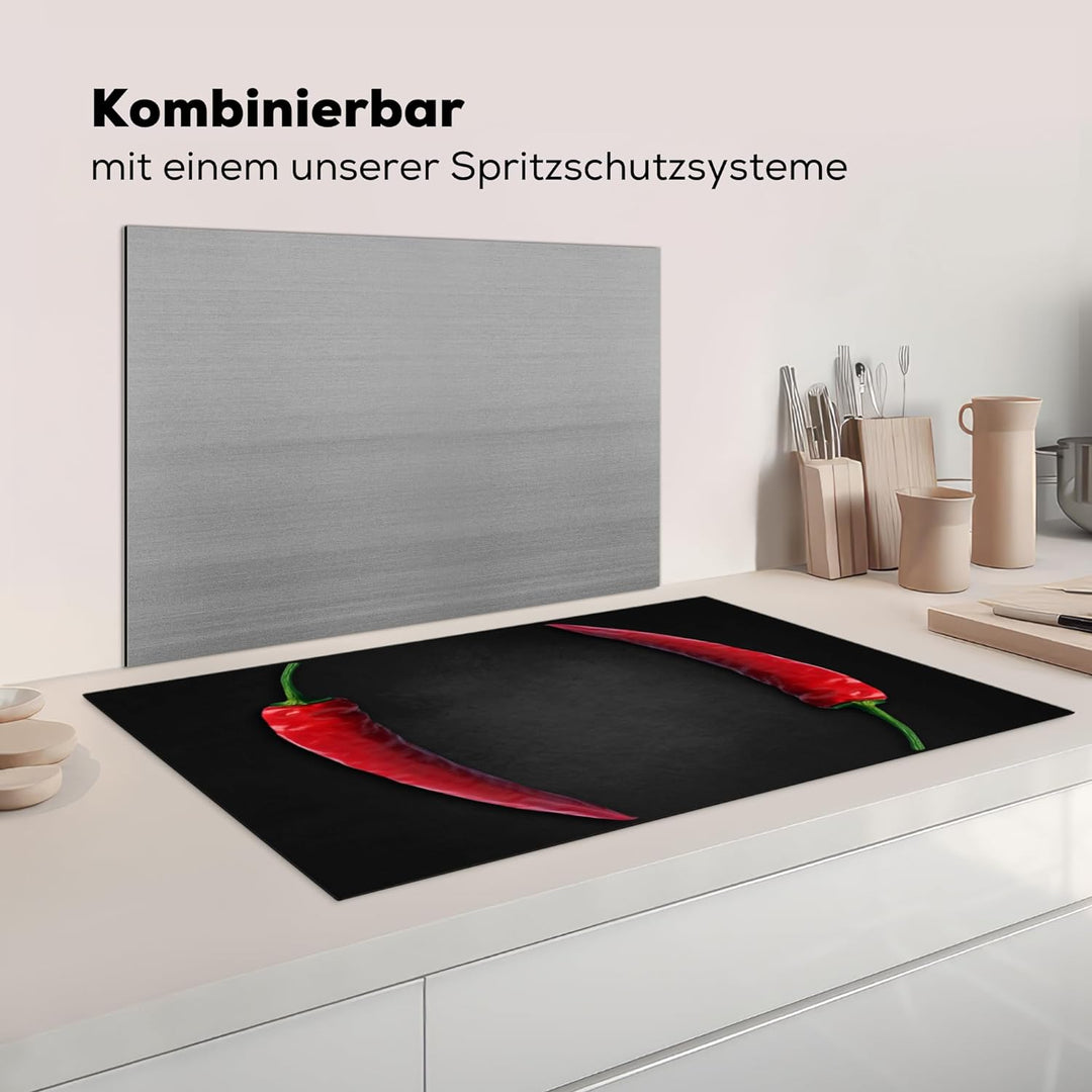 KitchenYeah© Herdabdeckplatte Einteilig Küche Herdabdeckung Ceranfeld Kochfeld Abdeckung Induktionsk