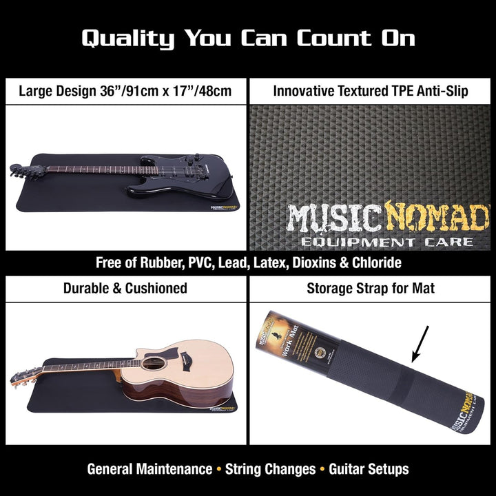 MusicNomad MN207 Premium Instrumenten-Arbeitsmatte & Wiege Cube Neck Support Wird unterstützt, Wird