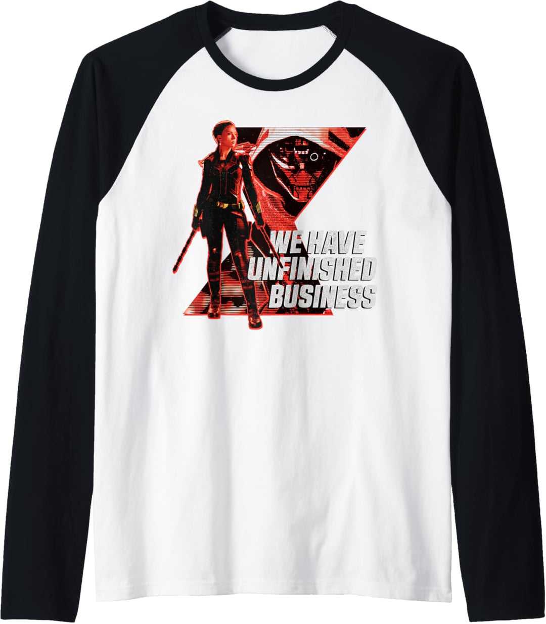 Marvel Black Widow We Have Unfinished Business Raglan
