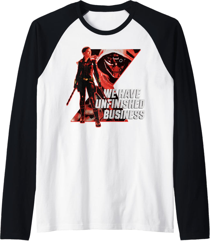 Marvel Black Widow We Have Unfinished Business Raglan