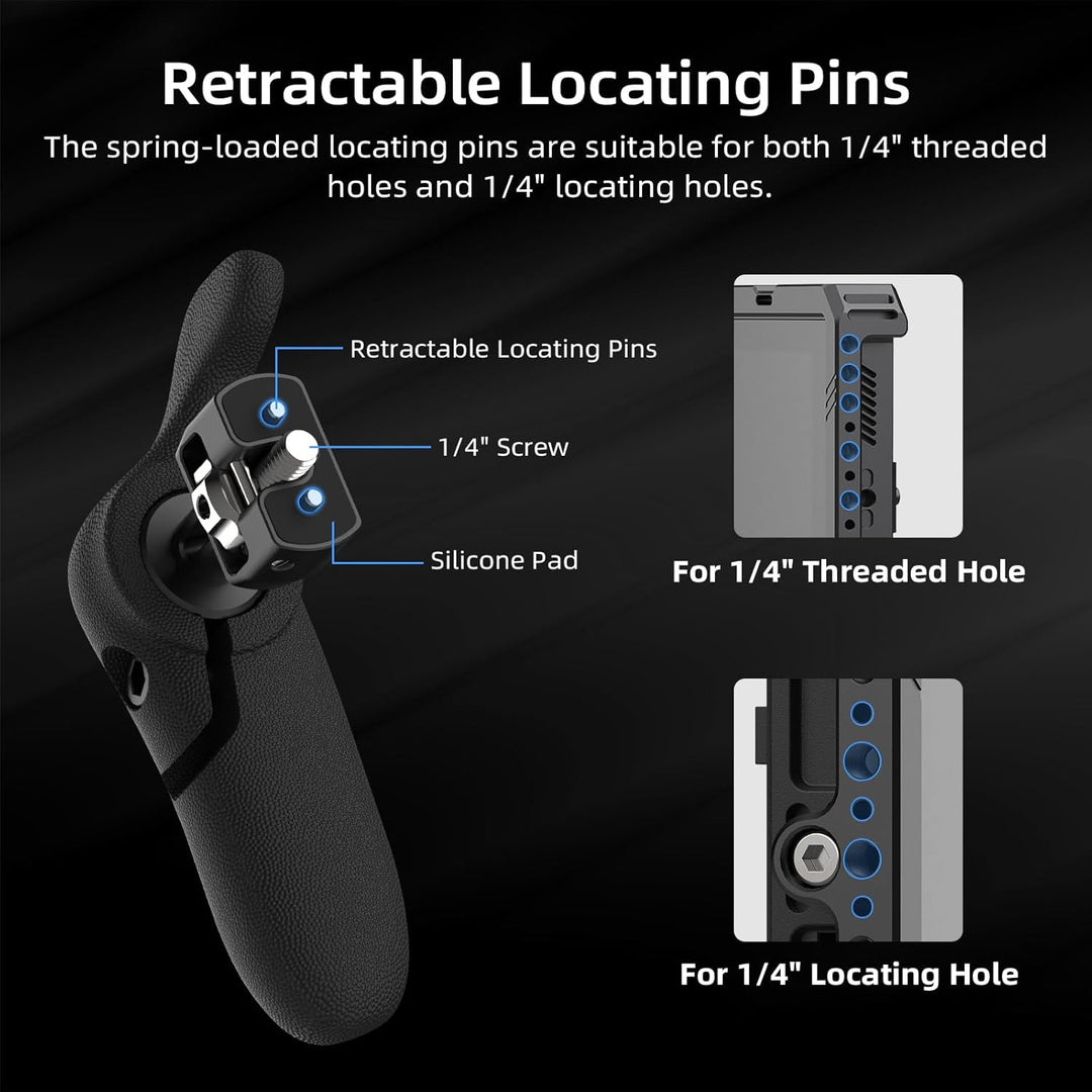 Nitze Side Handle, Seitengriff-Kit mit 1/4" Schraube und abnehmbaren Positionierstiften für Smartpho