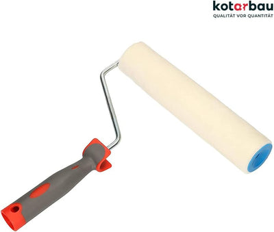 KOTARBAU 5er Set Velours-Farbroller 250 mm mit Gummigriff Farbwalze Pinsel Walzenbürste Rollerwalze