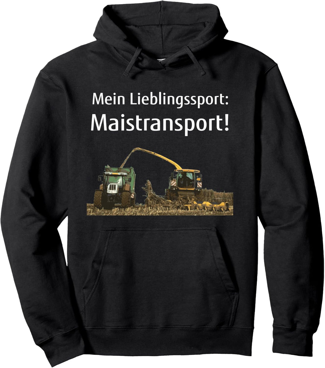 Mais häckseln Landwirt Bauer Lohner Mais-Ernte Maistransport Pullover Hoodie