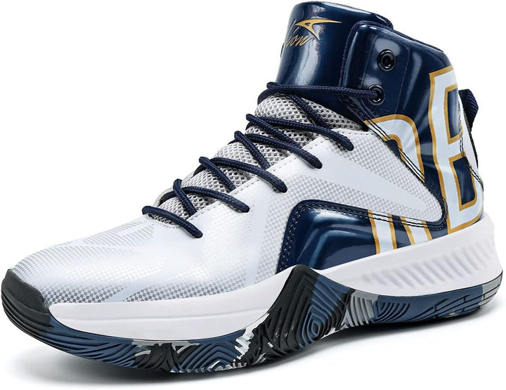ASHION Basketballschuhe Herren Turnschuhe Anti-Skid Atmungsaktiv Outdoor Sportschuhe 43 EU N Weiss B