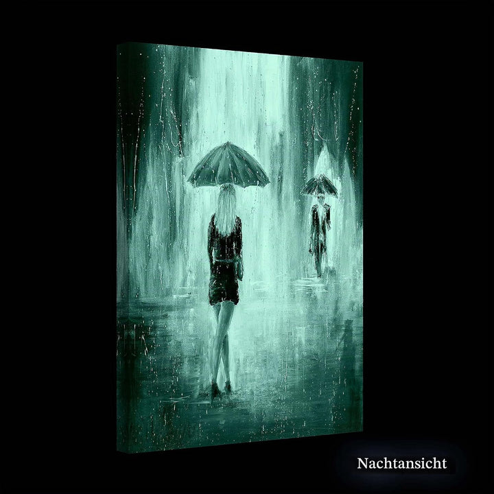 Startonight Bilder Eva Frau mit Ihrem Roten Regenschirm - Leinwandbilder Moderne Kunst - Abstrakte W