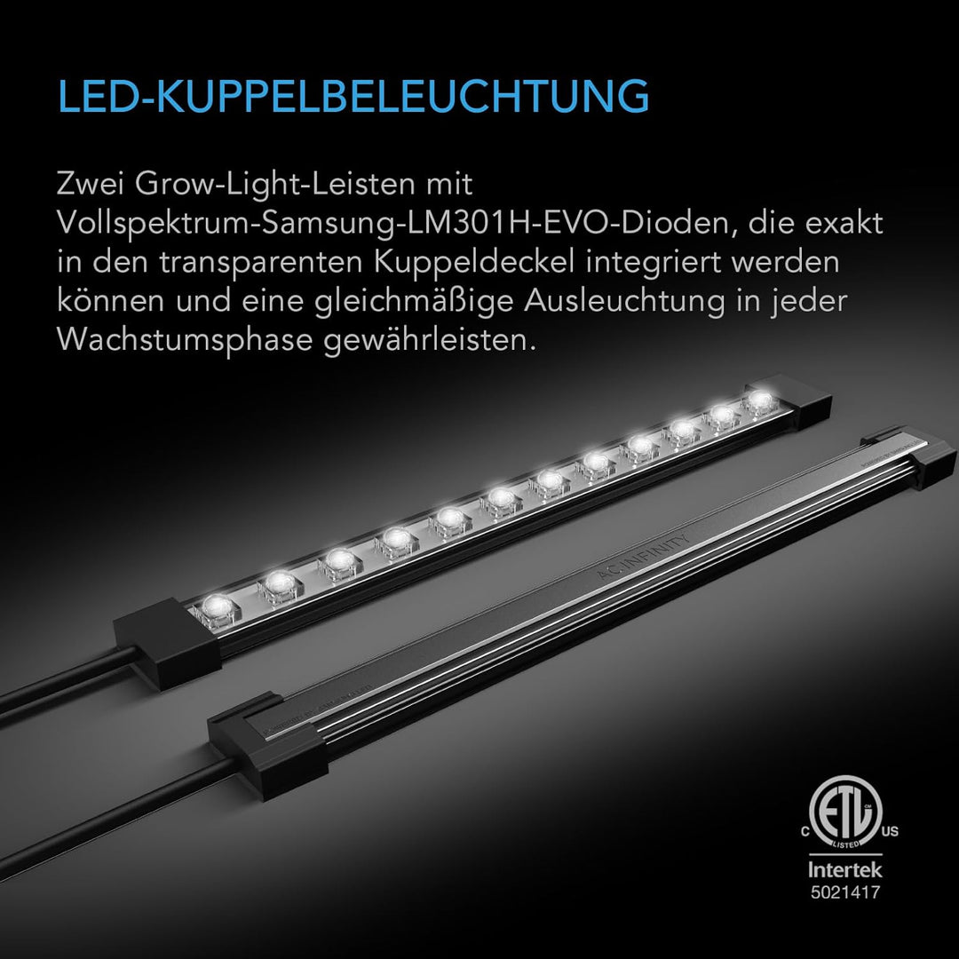 AC Infinity Feuchtigkeitskuppel, Keimset mit grosser, glänzender transparenter Kuppel, Stabiler Abtr