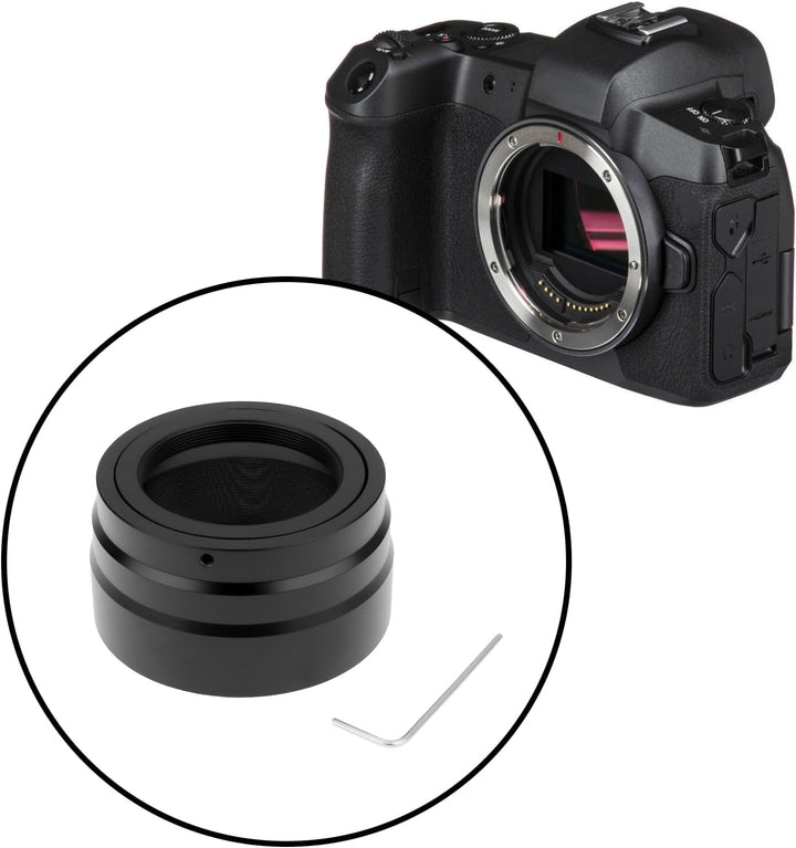 T2 auf EOS RF Mount Objektivadapter kompatibel mit Canon EOS R spiegellose Kamera Legierung Schraubm