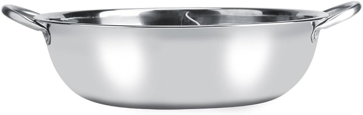 Chinese Hot Pot, zwei Zimmer Shabu-Shabu-Edelstahl-Topf Tiefer Topf für 4-5 Personen, verwendet mit