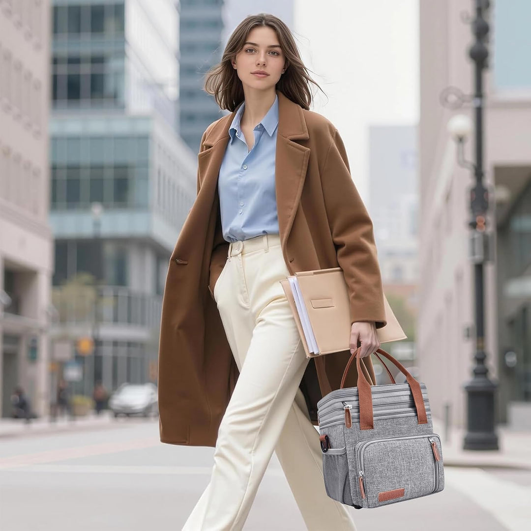 MIYCOO Kühltasche Lunchtasche für Männer und Frauen - Doppeldecker Lunchtasche, Mittagessen Tasche -