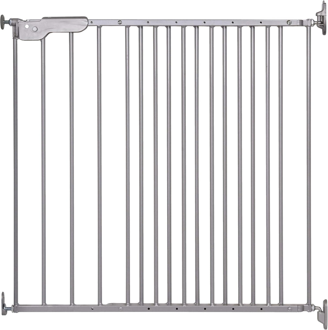 DOLLE Türschutzgitter | Treppenschutzgitter aus Metall | Farbe: Grau | Breite: 74,4-113 cm | Schwenk