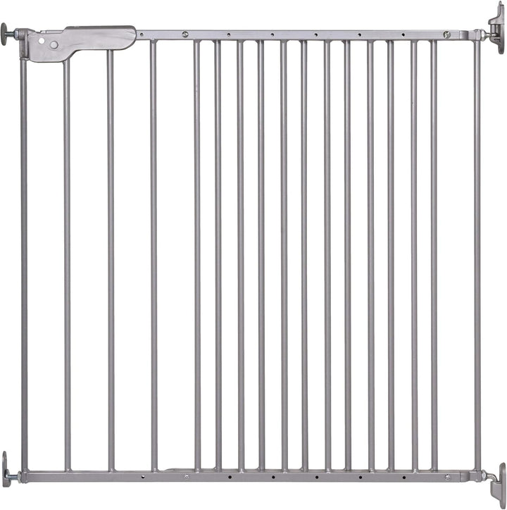 DOLLE Türschutzgitter | Treppenschutzgitter aus Metall | Farbe: Grau | Breite: 74,4-113 cm | Schwenk