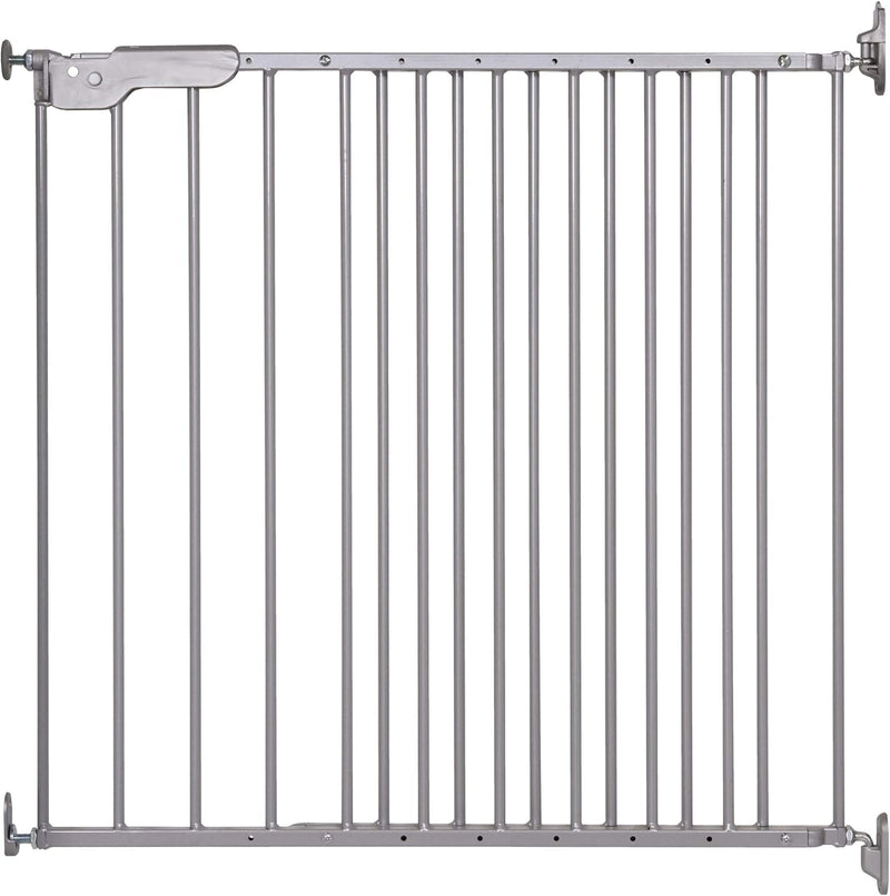 DOLLE Türschutzgitter | Treppenschutzgitter aus Metall | Farbe: Grau | Breite: 74,4-113 cm | Schwenk