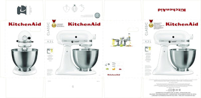 KitchenAid MIXER TILT-HEAD 4.3L - CLASSIC 5K45SS Weiss Single, Weiss Single