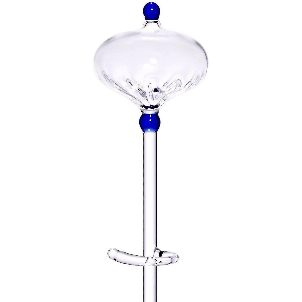 CRISTALICA Exklusiver Handgeformter Orchideenstab Rankhilfe Sparta Blau H ca. 40 cm Handgeformt in D