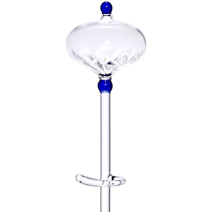 CRISTALICA Exklusiver Handgeformter Orchideenstab Rankhilfe Sparta Blau H ca. 40 cm Handgeformt in D