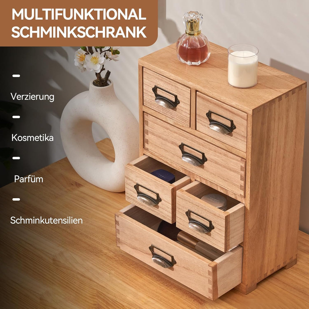 KIRIGEN Schreibtisch Schublade Schrank Storage Organizer 6 Schubladen Mini Chest mit Lable Holder Gr
