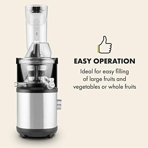 Klarstein Fruitberry, Entsafter, vertikale Saftpresse, extrem feine Edelstahl-Mikrosieb, Slow Juicer