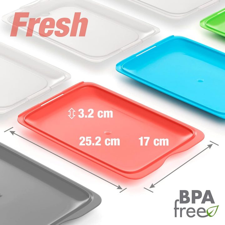 PracticDomus Hochwertige Aufschnitt-Boxen, Frischhaltedose für Aufschnitt Fresh System. Optimale Auf