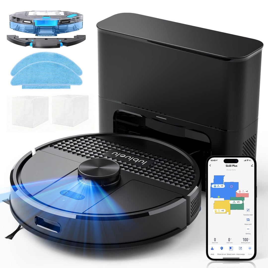 Lubluelu Saugroboter mit Absaugstation 3-in-1, 5000Pa Staubsauger Roboter mit Wischfunktion, Roboter