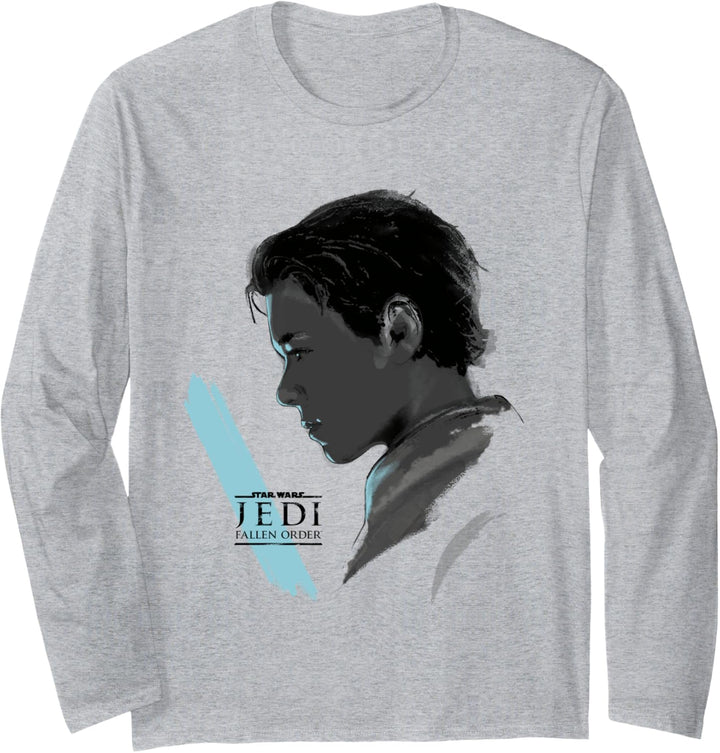 Star Wars Jedi: Fallen Order Cal Blue Saber Profile Langarmshirt