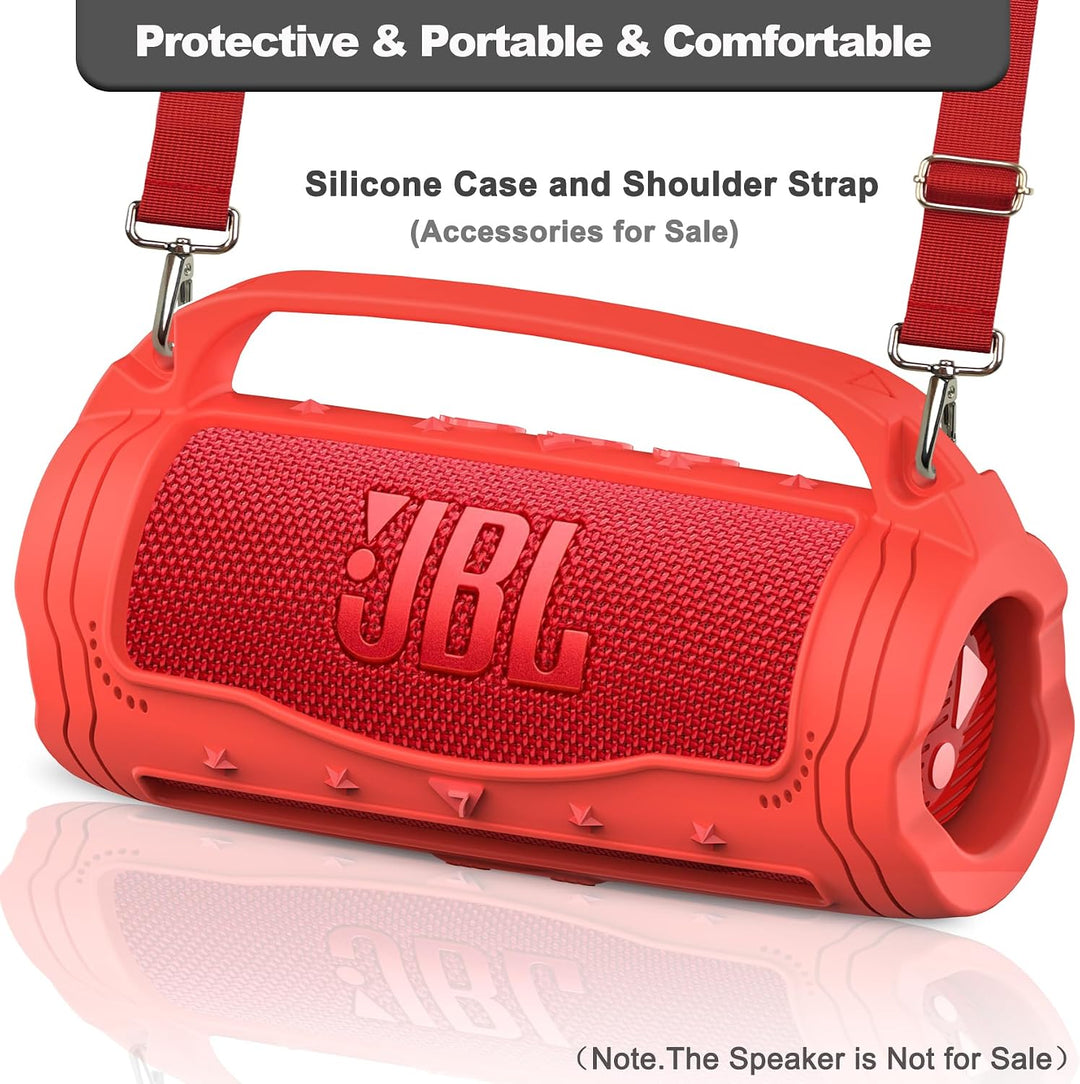 Silikon Schutzhülle für JBL Flip 7 Lautsprecher – Stossfeste Tragetasche mit Abnehmbarem Schultergur