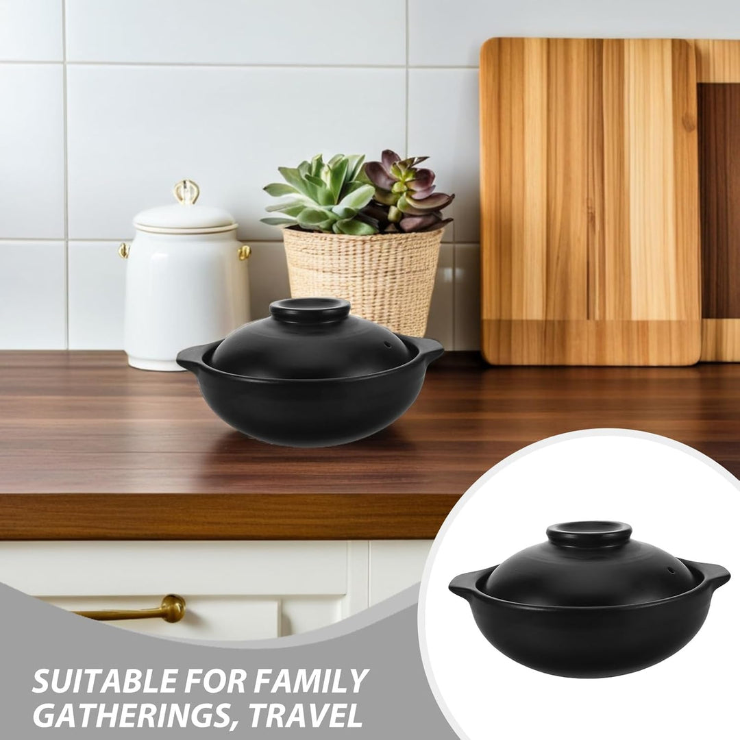 MAGICLULU Tontopf Zum Kochen Mit Deckel Terrakotta-Auflaufform Für Koreanisches Tonkochtopf Für Reis