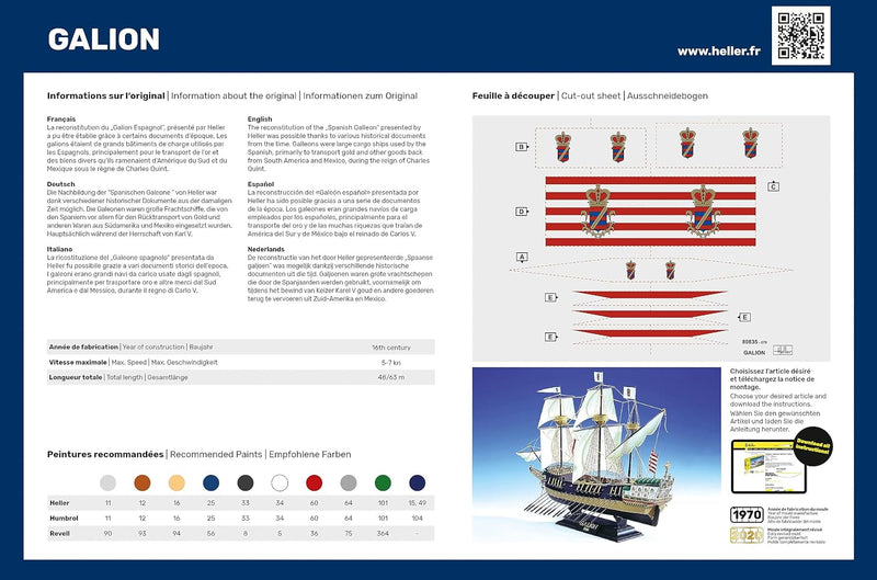 Heller 80835 Modellbausatz Galion