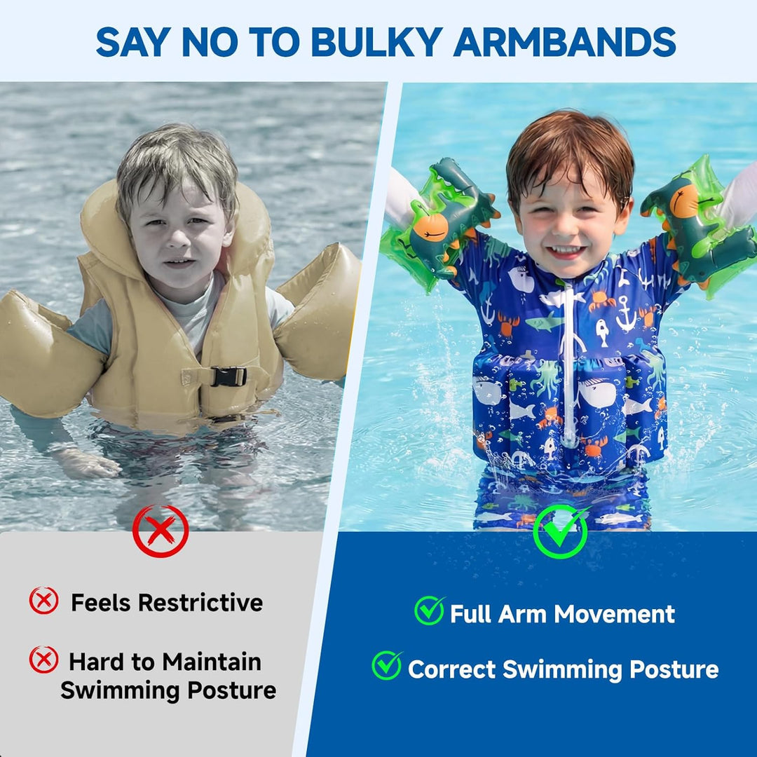 Badeanzug Baby Mädchen Jungen mit Floatation Kleinkind Schwimmtraining Hilfe Schwimmende Badeanzug E