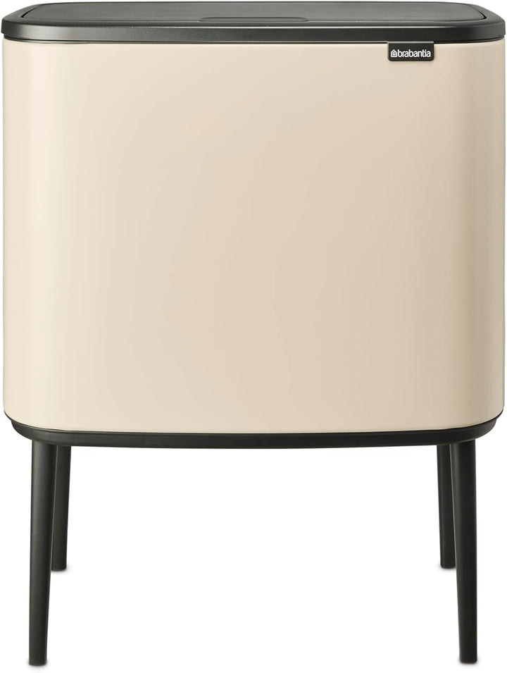 Brabantia - Bo Touch Bin 23+11L - Grosser Mülleimer für die Küche - Soft-Touch-Öffnung - Doppelter M
