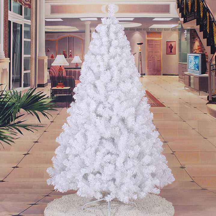 120cm Weihnachtsbaum Künstlich Weiss unechter Tannenbaum mit Metall Christbaum Ständer Schwer entfla