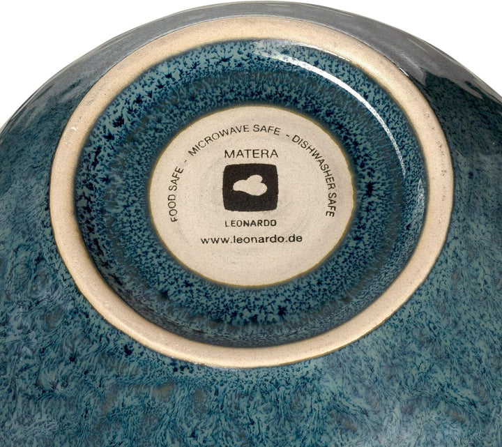 LEONARDO HOME 018545 MATERA 6er Set Schale, Keramik, blau Blau 15,3 cm, Blau 15,3 cm