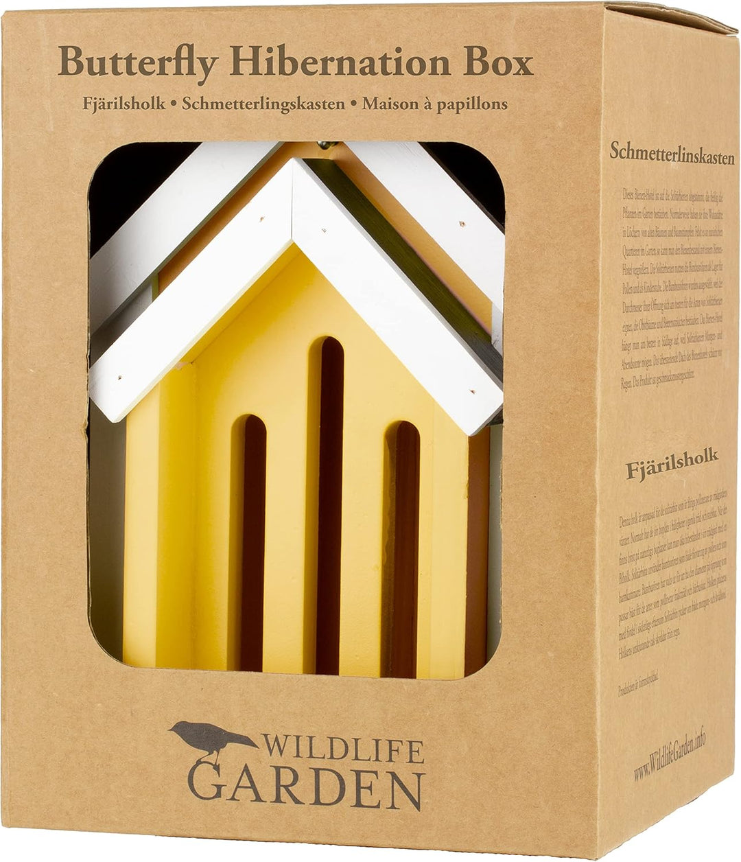 Wildlife Garden WG303 Schmetterlingskasten Gelb - Schmetterlingshaus aus Holz