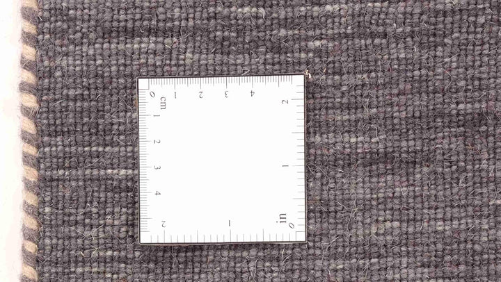 RUG PRINCE Wollteppich Gabbeh Uni 80x200 Handgewebt Läufer Schwarz Einfarbig Handarbeit Schwarz 80x2