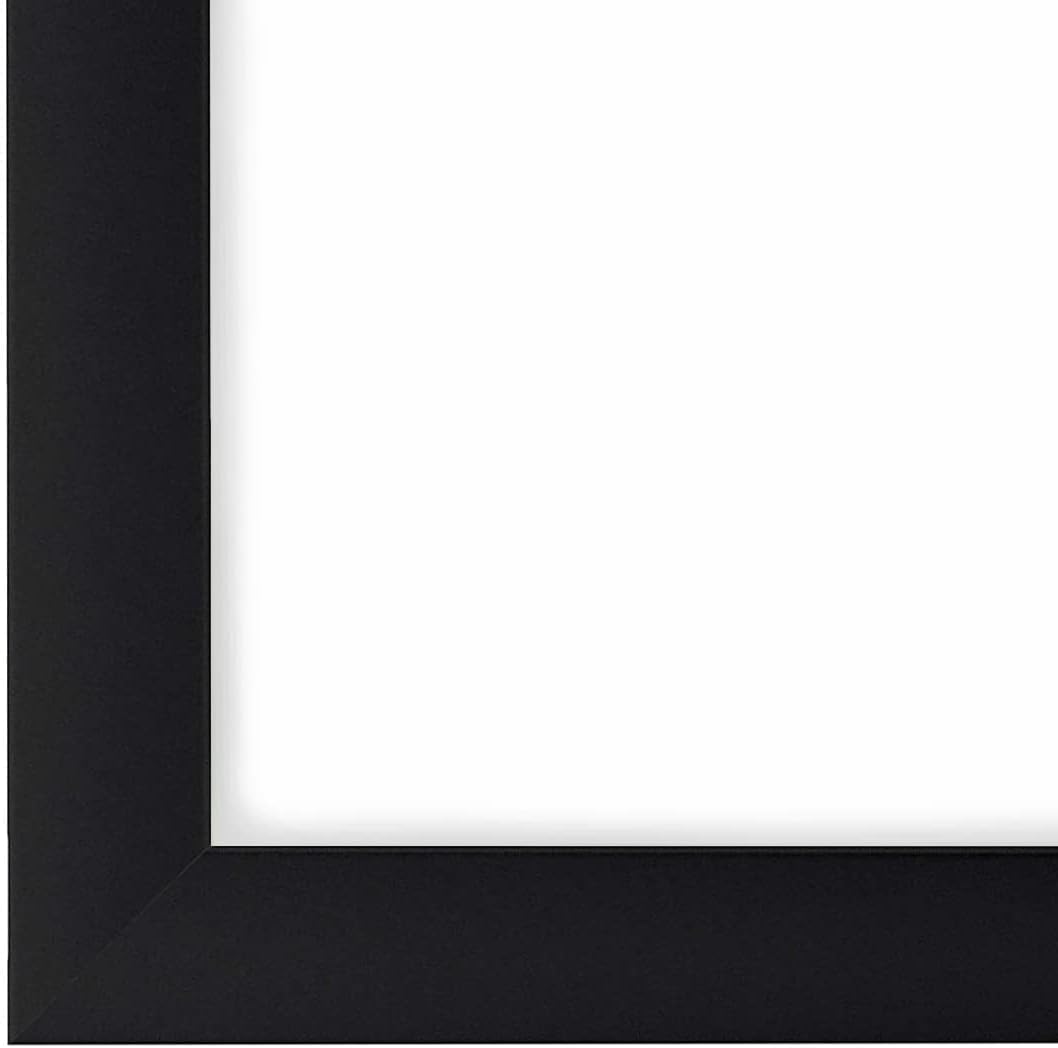 FRAMO Holz Bilderrahmen 80 x 121 cm nach Mass - Schwarz matt | Farbe/Grösse wählbar | inkl. entspieg