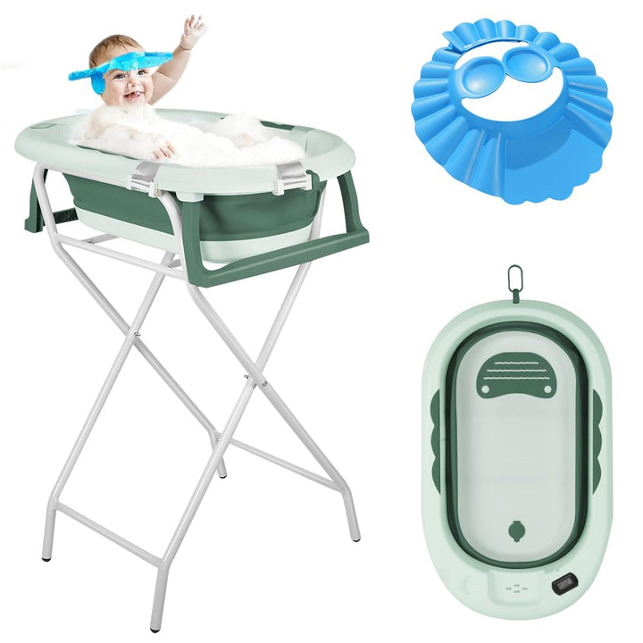 Babybadewanne mit Ständer, ergonomisches Babybad mit Ständer, Organizer für Eltern,Kinderbadewanne m
