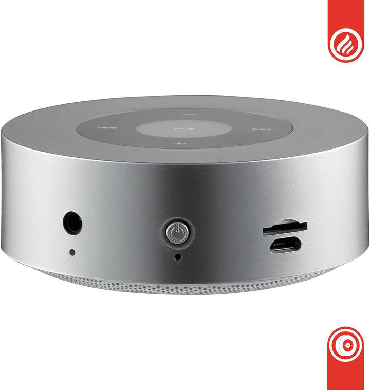 KAMINIO Knister Lautsprecher Moritz - Kraftvolle Soundbox mit Kaminfeuer-Tönen, Bluetooth, AUX, Mikr