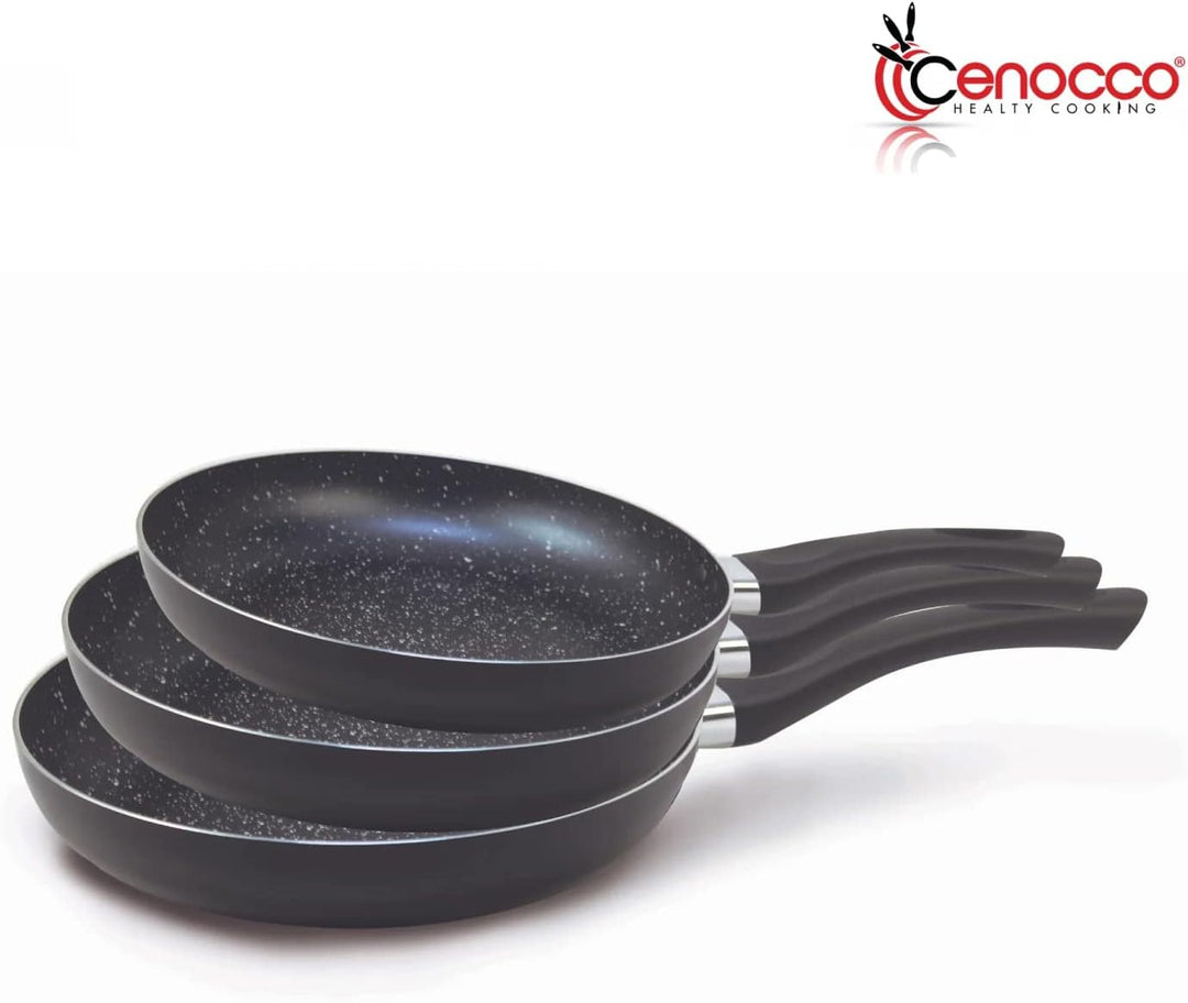 CC-2001 Pfannen-Set, 3-teilig, aus Stein, für alle Herde und Induktion, 20/24/28 cm, Kupfer