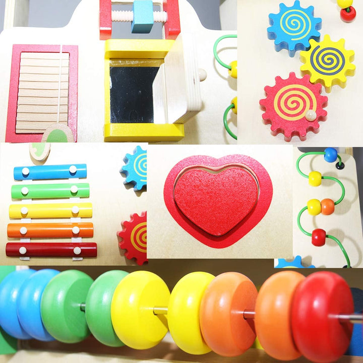 Lauflernwagen-Holz; Stabiles Lauflernhilfe Spielzeug für Kinder; Gehhilfe Holzspielzeug mit Motorik