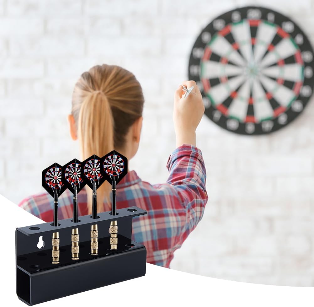 DICOSMETIC 2er Set Schwarzer Acryl Dart Ständer Tisch Dart Organizer 12 Darts Aufbewahrungshalter 8x