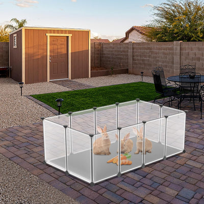 YRHome Freigehege Gittergehege für Kaninchen Hasen Meerschweinchen Käfig Gehege Kleintierkäfig Freil
