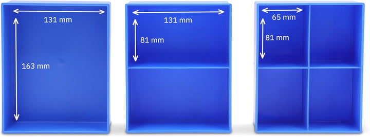Schubladen Einsatzkasten Mix Set, verschiedene Grössen & Farben, Schubladeneinsätze, Kleinteilesorti