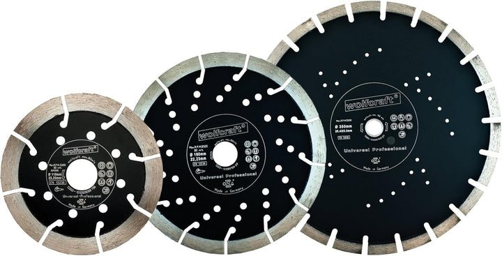 wolfcraft 8372000 Diamant-Trennscheibe "Expert-Universal" Ø 115 mm - für armierten Beton, Granit, Kl