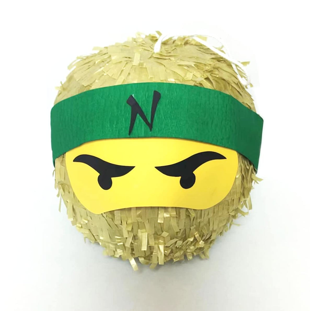Ninja Pinata - Ideal für die Ninja Party - Geschenk für Geburtstag - Farbe zur Auswahl: Grün, Schwar
