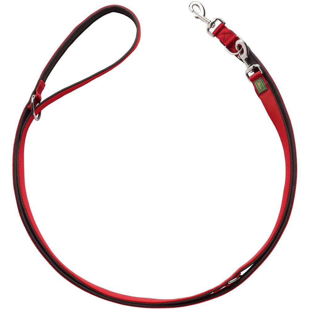 HUNTER NEOPREN Verstellbare Hundeführleine, 2,0 x 200 cm, rot/schwarz 2,0 x 200 cm rot/schwarz, 2,0