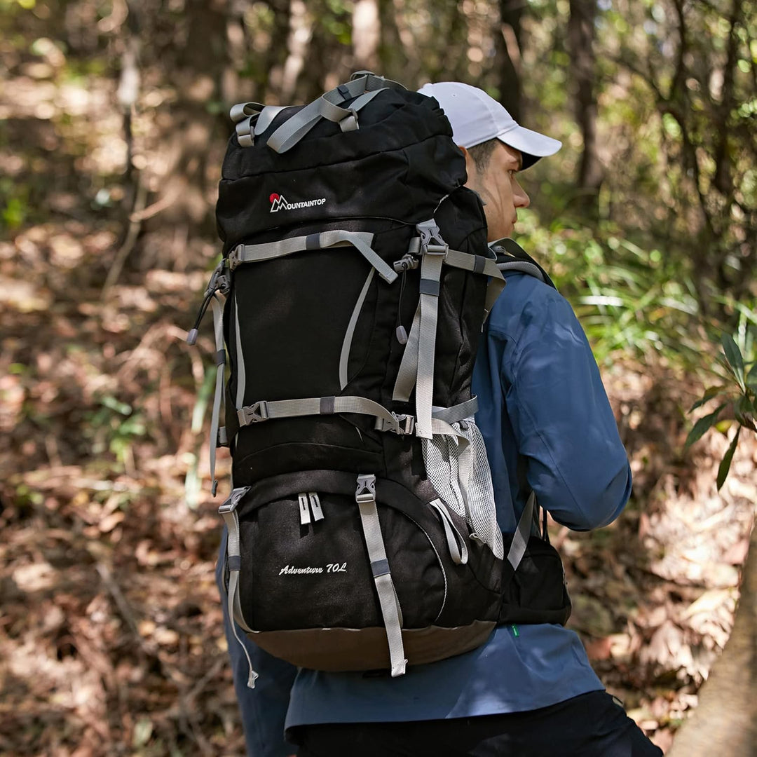 MOUNTAINTOP 70L Trekkingrucksack Innenrahmen Rucksack Wanderrucksack Herren Damen Backpacking Rucksa