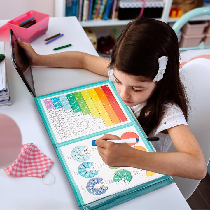 Math Games for School, Fraction Educational Tools, Magnetic Fraction Manipulatives, Wooden Math Mani