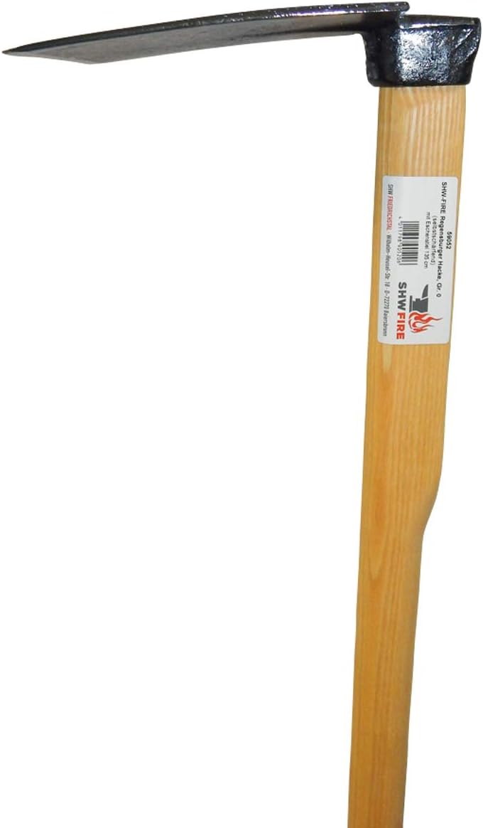 SHW-FIRE Regensburger Gartenhacke - Breitblatt - 135cm Eschenholzstiel, scharf geschmiedet