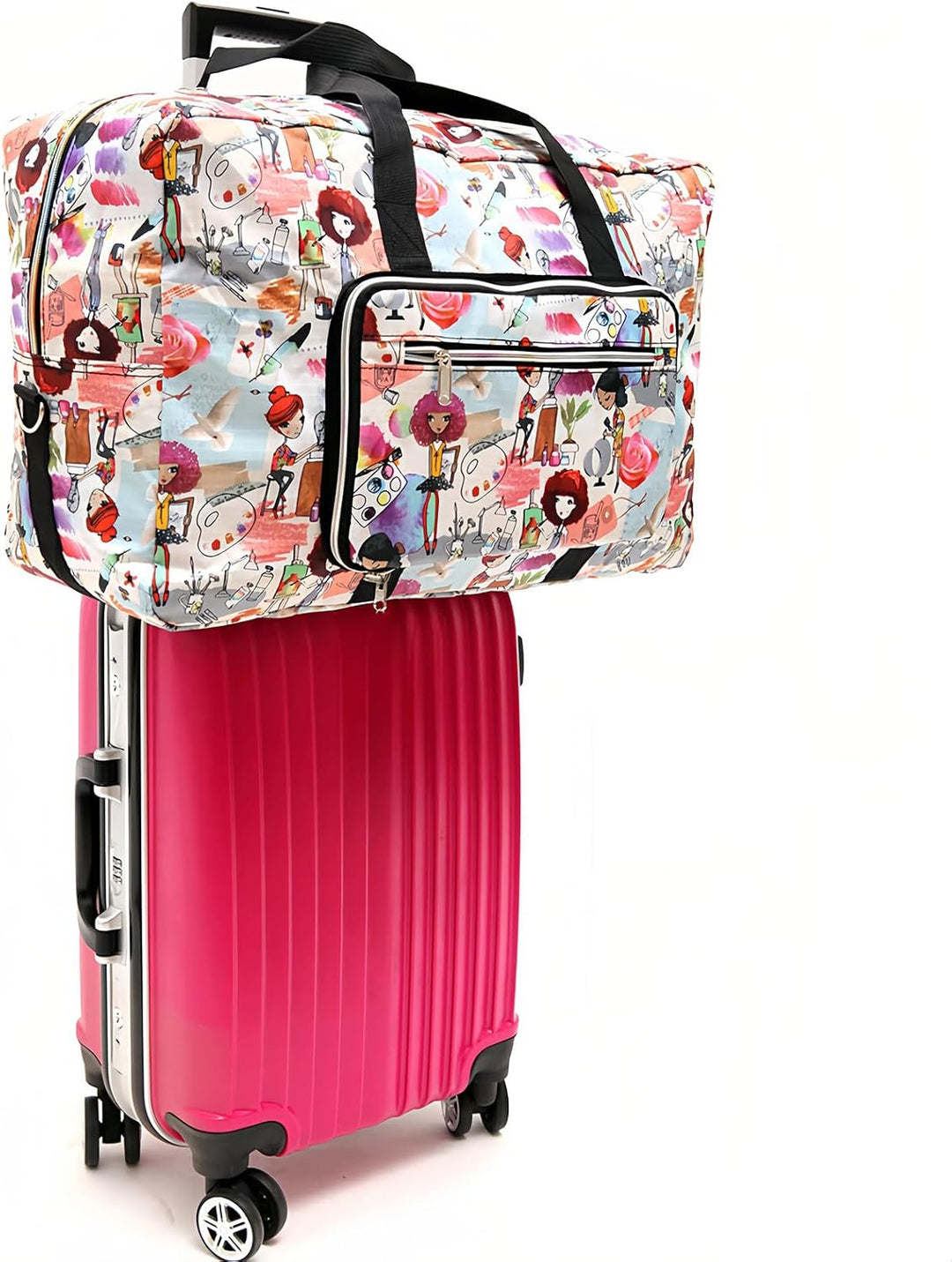 Arxus Grosse Faltbare Reisetasche Tragen Sie die Reisetasche am Wochenende über dem Gepäck mit Schul